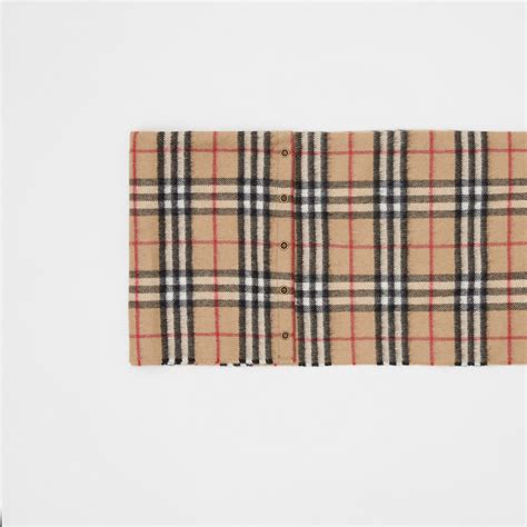 Vintage Check Cashmere Snood in Archive beige 